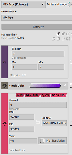 Grid Editor NRPN Settings