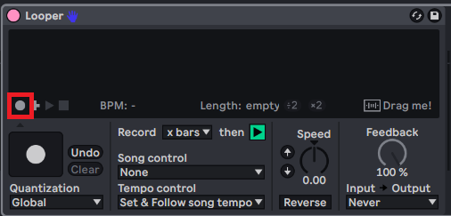 Ableton Looper - Record Button