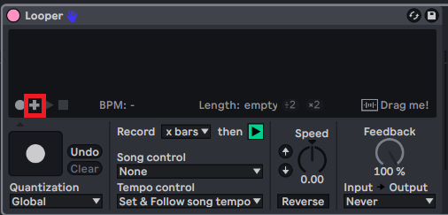 Ableton Looper - Overdub Button